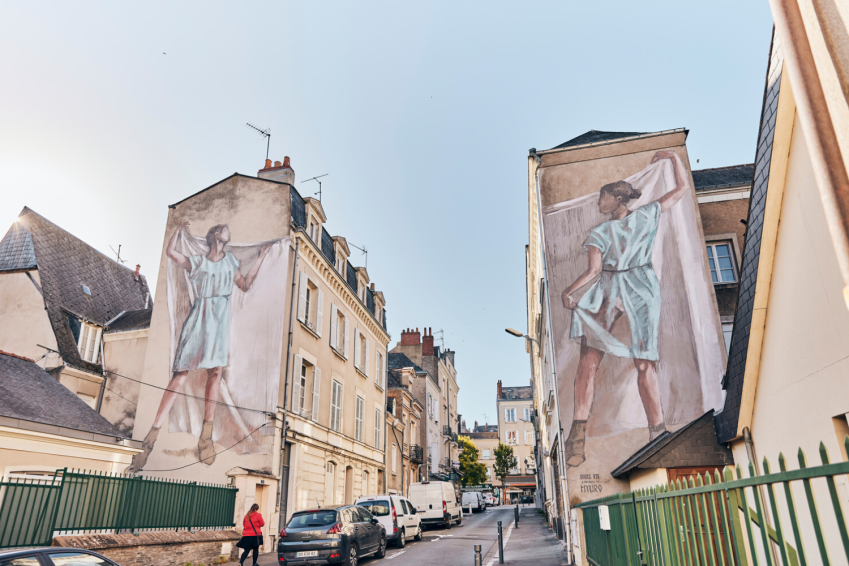 Œuvre de street-art, rue Valdemaine, Angers